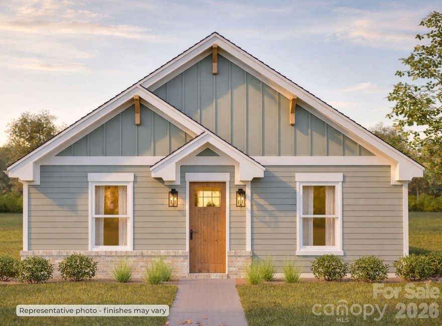 Modern craftsman charm meets smart affordability — with financing options that may make homeownership more accessible than you think.

Built by Sensible Homes, this quality-crafted 2-bedroom, 2 full bath bungalow offers a designer-inspired floor plan thoughtfully designed to maximize space while maintaining an open, airy feel. A tray ceiling enhances the main living area and flows seamlessly into a well-appointed kitchen featuring granite countertops, soft-close shaker cabinetry, and a functional island ideal for gathering and everyday living.

The private primary suite showcases a stylish accent wall and well-designed bath, creating a comfortable retreat. Craftsman-inspired exterior details, including architectural corbels and charming accents, add inviting curb appeal. Enjoy the freedom of no HOA restrictions — a rare find in new construction.

Conveniently located near downtown Albemarle’s colleges, shops, dining, and community events, a short drive to Uwharrie National Forest, Lake Tillery & Lake Badin for multiple water sports, outdoor trails, and recreation, this home blends modern and low maintenance living with small-town accessibility and outdoor entertainment.

Financing options may include 100% financing (no money down) and potential eligibility for up to $15,000 in down payment assistance for qualified buyers (subject to lender approval); lender representatives available for details. 

Home is currently under construction. Photos are representative of similar completed homes; finishes, plans and selections may vary. Additional locations available.