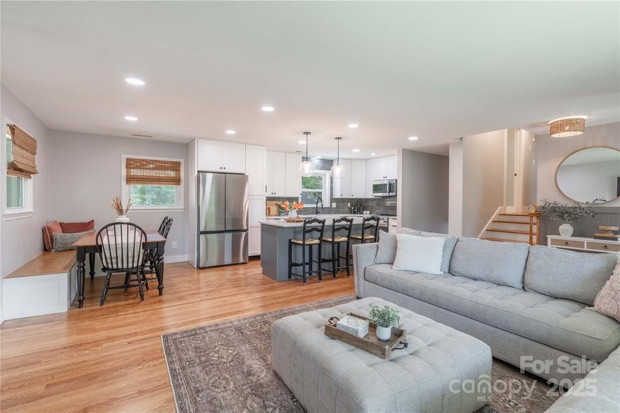 Completely renovated with love and care, this stunning split-level home in Starmount offers 1785 sq ft on a 0.29-acre lot. Featuring 3 bedrooms, 1.5 baths, and an open floor plan with a brand-new kitchen, new appliances, windows, fresh paint inside and out, and gorgeous landscaping. The lower level boasts a wood-burning fireplace and flexible space for a bonus room, office, or playroom. Don’t miss the rare 20x20 shed—fully equipped with A/C, electrical, and attic storage—perfect for a workshop or studio. The backyard includes stamped concrete, a retaining wall, new grass and added privacy. NO HOA or restrictions to your home, but when you pay for the neighborhood membership you can access an outdoor pool and tennis court! A true gem in one of Charlotte’s most desired neighborhoods!