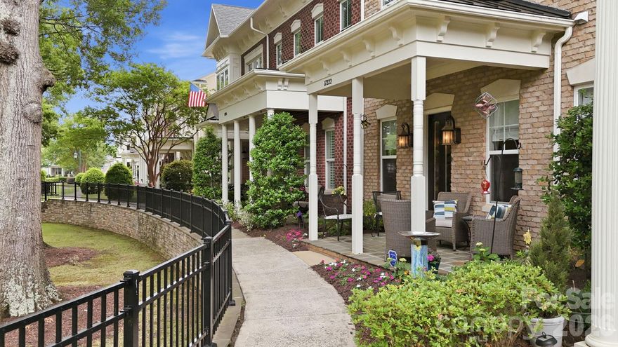 This highly desirable Ardrey Commons Townhome welcomes you with a charming covered front porch. Inside, the main level features a spacious primary suite offering comfort and privacy, complete with two walk-in closets and an elegant bathroom showcasing a dual vanity, soaking garden tub, frameless glass shower, and a private toilet area.
The main floor boasts an open-concept layout connecting the kitchen, breakfast and family room, highlighted by 10-foot ceilings, a cozy fireplace, and floor-to-ceiling cabinetry in the kitchen. The kitchen island includes a built-in wine fridge and stylish pendant lighting, making it a perfect space for any home chef. A walk-in pantry conveniently houses the washer and dryer as well and a half bathroom is located just off the kitchen area. The large formal dining room offers plenty of space for entertaining, while a separate breakfast area allows for casual, everyday dining.
Hardwood floors complete most of the main level of the house. The master bedroom has carpet while the bathroom suite has ceramic tile.

From the kitchen, step out to a private stamped-concrete patio featuring a remote-controlled awning and gas grill, ideal for outdoor relaxation or gatherings. It's a perfect place for you to enjoy quiet mornings with a cup of java or tea with complete privacy!

Upstairs, you'll find three bedrooms, including a second potential primary suite, plus two additional versatile rooms—perfect for guests, family, or a home office. A second full bathroom and a large storage room complete the upper level. Most of the upstairs has carpet.

Outside, the community offers tree-lined streets, sidewalks, and street lighting, creating a picturesque and walkable neighborhood environment.

**We will require a 2 hour window for an appointment since the owners will have to take the dog out of the house.