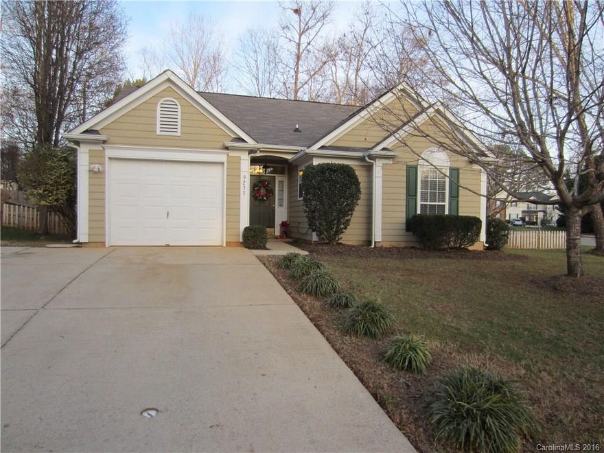 Warm and inviting split bedroom ranch plan on one of the largest lots in neighborhood. Fenced yard backs up to treed area. New laminate flooring in foyer, hall, great room and dining. Tile floors in kitchen and master bath. Surround sound in great room. Walk-in closets, roomy baths, and many updated light fixtures. This floor plan has a wonderful flow enhanced by vaulted and raised ceilings. Good design makes the most of every square foot. Great location near highway access and shopping!