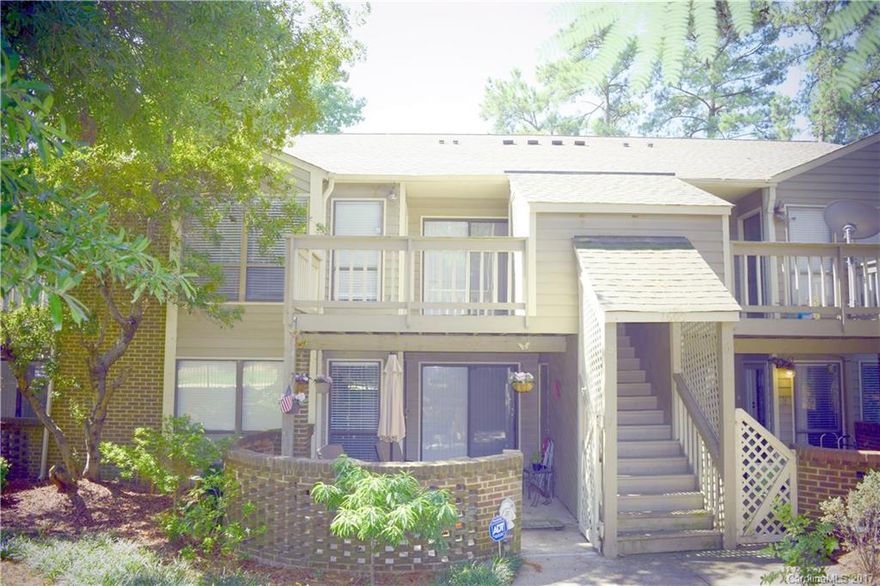 Amazing location, minutes from South Park, walk to light rail. NEW HVAC!!!  Impeccable move-in ready condo, recently painted.  Kitchen boasts SS dishwasher & SS double-oven glass top range. Master w/bath, walk-in closet &  private patio. Ceramic tile in entry, kitchen, laundry and baths. Wood burning fireplace in LR, 2” faux wood blinds throughout, updated light fixtures in DR & LR.  Exterior storage closet, perfect for bike.  Refrigerator, washer & dryer convey.