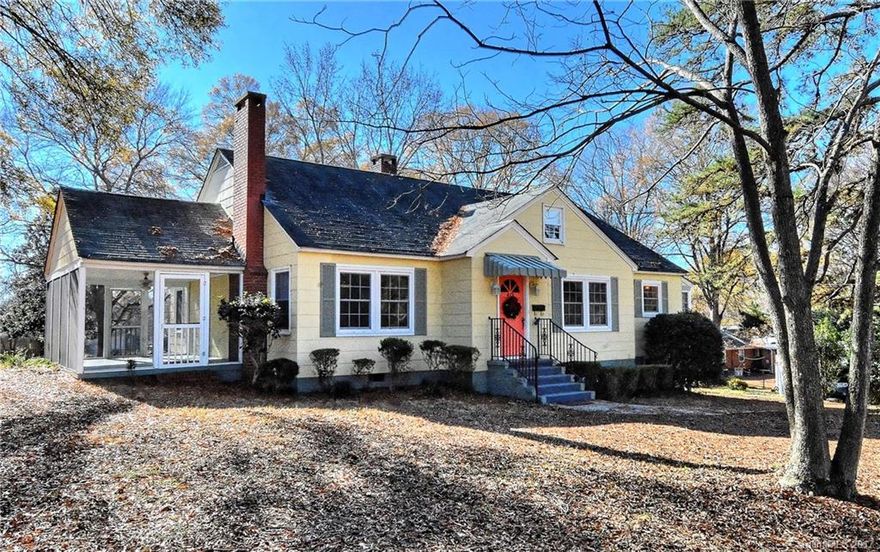 Charming mid century traditional on almost a half acre lot! House offers impossible to find basement with natural light on 3 sides! Main level open and bright w new insulated windows and beautiful hardwood floors, LR w FRPL opens to large side screened porch, Den and 2 bds OR 3 bds on back side main level with 1.5 renovated baths, KT  opens to year round sun room  Amazing upper level w private master suite, charming angles and window seat. huge open back yard. Minutes away Treehouse Vineyards