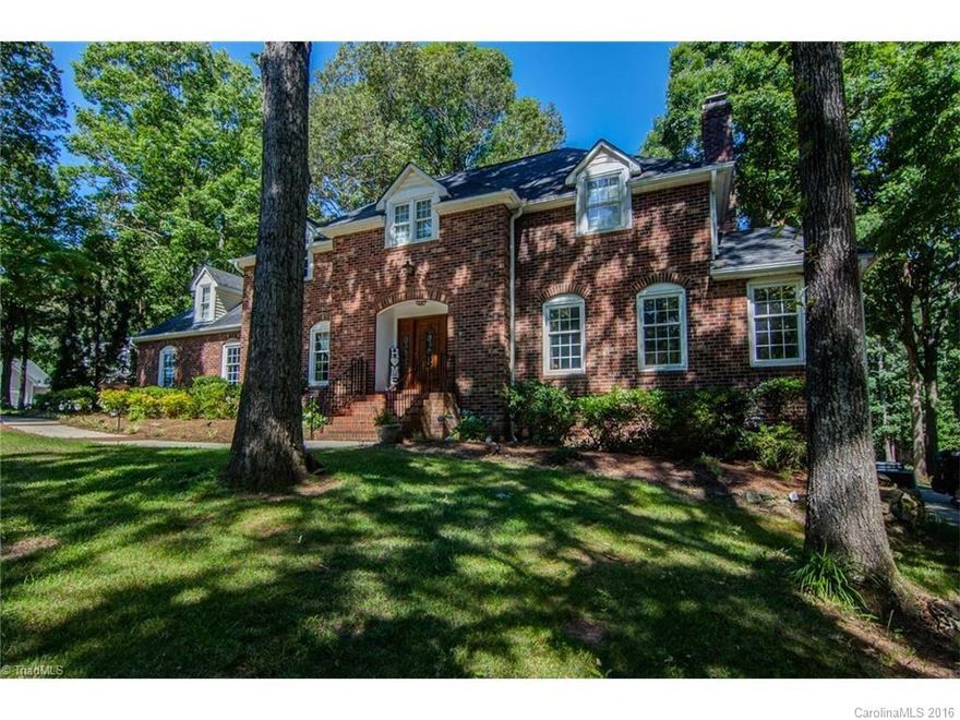 Stunning brick traditional home in Sapona Ridge Country Club. Located on 2 1/2 acres providing great area for family/friends gatherings. Main level has large open rooms and access to back deck. Upper level has 4 bedrooms, 2 baths. Master bedroom with his/her walk-in closets (hers =27'x14'). Partially finished basement with exercise room, bath, bonus room. 1-car garage in basement; 2-car attached. Neighborhood pool, clubhouse, golf course available for membership. Within 5 minutes I-85 & Hwy. 52.