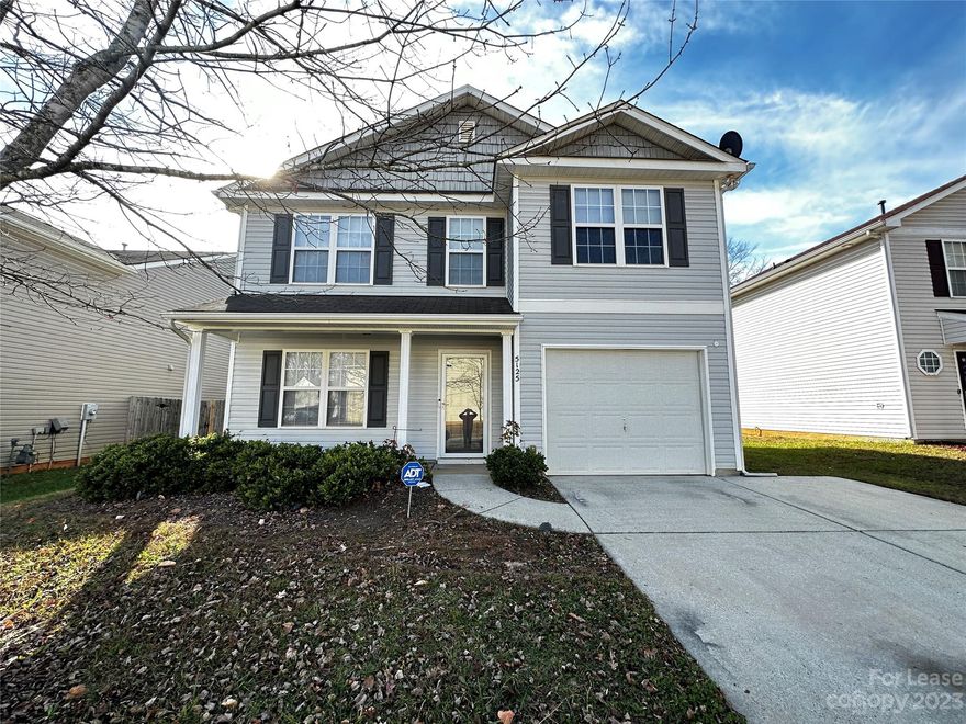 Don't miss out on this spacious 3 bed, 2.5 bath, 1,867 sq. ft. cul-de-sac home in the Twin Oaks community of Charlotte!  Your front porch welcomes you into this home with an open living area, featuring a formal dining area and a cozy fireplace. The breakfast area of the eat-in kitchen overlooks the patio in the privacy-fenced back yard. The primary bedroom has vaulted ceilings and an en suite bathroom with a dual sink vanity and garden tub.
