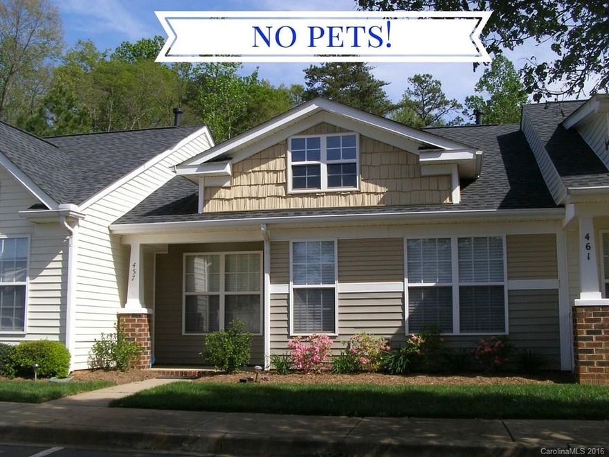 Move in ready! This home is in a great little community convenient to shopping and interstate. Super cute and well maintained home with fireplace in living room. Kitchen has good cabinet/counter space + breakfast/serving bar open to dining. Tile backsplash. Refrigerator/washer/dryer included. Private back patio looks out to woods. Two bedroom, two bath - great for roommates!