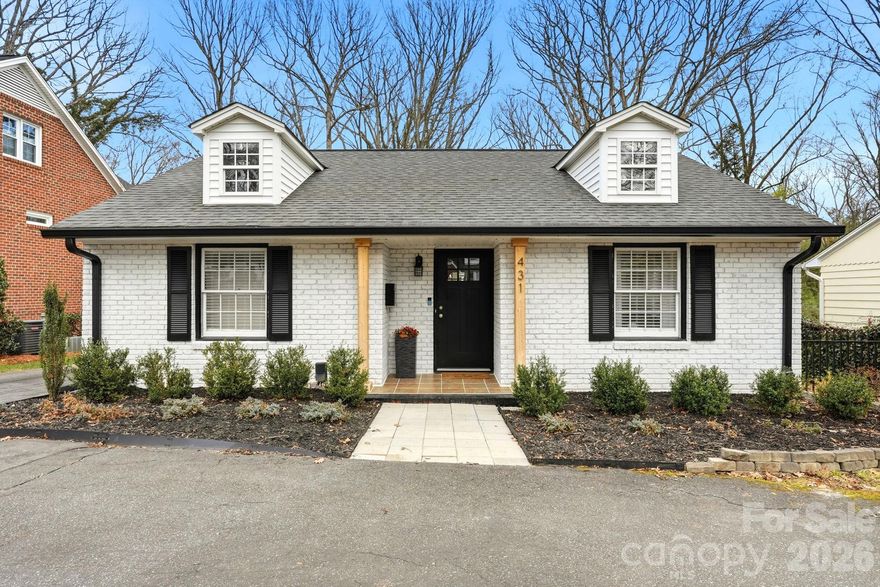 Charming, updated cottage in the heart of Country Club Estates! Prime location just minutes from Forsyth Country Club, Thruway Shopping Center, and with easy highway access. Nestled in a beautiful neighborhood with mature trees and timeless appeal. Enjoy a private screened-in porch conveniently located off the kitchen—perfect for morning coffee or evening relaxation. The renovated primary bathroom features a large walk-in shower. The kitchen has been thoughtfully updated with new cabinets, countertops, and backsplash. A huge renovated laundry room provides abundant storage and a utility sink. Additional upgrades include new hardwoods in primary bedroom and den, an encapsulated crawl space and all new plumbing to the main line. Cozy cottage living in one of Winston-Salem's most desirable locations.