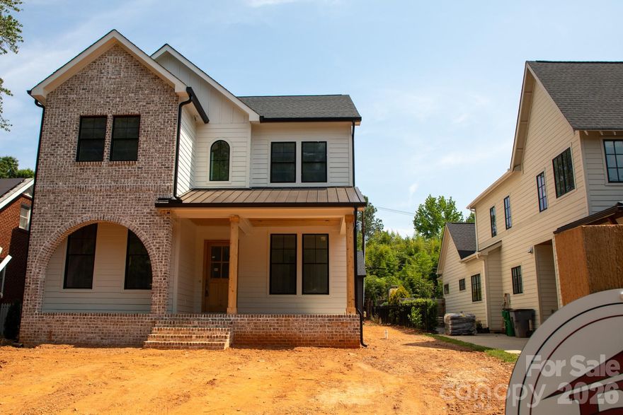New Construction in Chantilly by Fairview Builders. Wonderful open floorplan with covered front and rear porches. Huge primary suite. Almost 4400 sq ft with 5 bedrooms and 5 baths. 2 car detached garage. Walk to Plaza Midwood and Elizabeth Restaurants or shopping. Minutes to uptown. Completion is projected for mid July.