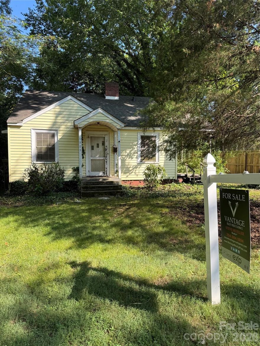 Investor special with endless potential! This 2-bedroom, 1-bath home is perfect for those looking to renovate, flip, or build new. Situated on a spacious lot with easy access to I-77 and I-85, the location offers unbeatable convenience for commuters. Whether you're an investor, builder, or buyer with a vision, this property is a great opportunity to make your mark. Home is being sold as-is—bring your ideas and make it your own!