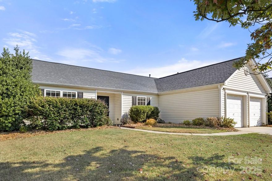Discover the perfect blend of comfort and relaxation in this 3-bedroom, 2-bath ranch home with a heated inground saltwater pool, ideally situated on a corner lot in the sought-after Arbor Glen community of Indian Trail. Inside, a bright and open floor plan is designed for both everyday living and entertaining. At the heart of the home, the kitchen features white shaker-style cabinetry, a subway tile backsplash, sleek concrete countertops, stainless steel appliances, and a gas range. The finished garage, not counted in the heated living area is approx. 400 square feet, offers a versatile bonus room perfect for work, play, or fitness, and can easily be converted back to a 2-car garage if desired. Step outside to your private backyard oasis. A fully fenced yard and sparkling saltwater pool set the stage for year-round gatherings, summer cookouts, and quiet evenings under the stars. With recent updates to the pool pump, electrical panel, and T-cell, plus all equipment and a pool cleaner included, the pool is ready for worry-free enjoyment. Additional updates include a roof replaced in 2017, regularly serviced HVAC, and updated plumbing under the kitchen sink, ensuring peace of mind as you settle into your new home. From poolside fun to cozy nights in, this home delivers the lifestyle you’ve been searching for in a welcoming and vibrant neighborhood.