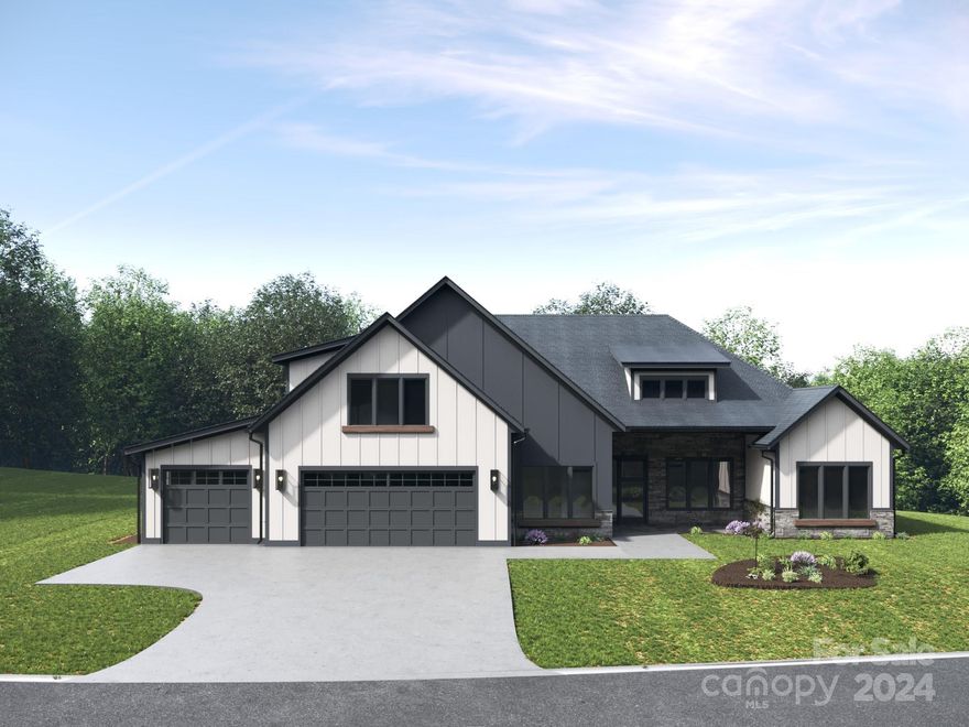 PRICED LOWER BEFORE COMPLETION! BRAND NEW CONSTRUCTION! in Candler's newest premier neighborhood! Check out this beautiful setting in Stoneridge at Hayes Mountain, which includes gentle rolling hills, a tranquil stream, and is surrounded by views of the Blue Ridge Mountains and Mt. Pisgah. This home features convenient one-level living with steps going up to the Bonus/multi use room. Home has High ceilings, with an open concept floor plan with a beautiful floor-to-ceiling (gas) fireplace in the great room. Amazing kitchen comes with Luxury "Energy Star" Appliances, quartz countertops, a large walk-in pantry, large closets with custom built-ins, office/bonus room, tankless water heater and all located on a premium lot with views! If you don't already work from home, you'll be wishing you did! Located roughly 12 miles from downtown Asheville, this Community will have two parks and a walking trail, allowing homeowners to fully enjoy the beauty and nature of the area.