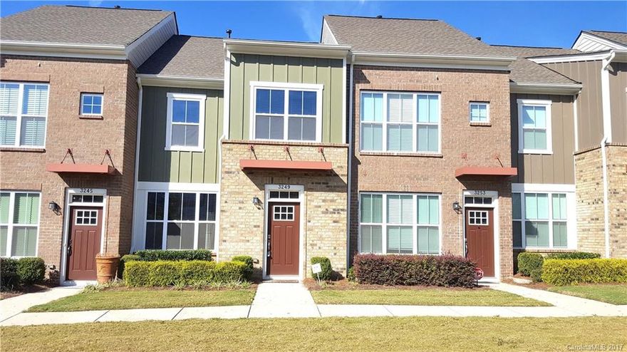2 Story Town home with in popular Brightwalk community located less than 10 minutes to Center City! Faux wood laminate floors throughout main level. Fireplace in Great room, Kitchen has SS appliances including a refrigerator, granite counters, tile back splash and a Breakfast bar.  Dining Area has sliding doors to the Patio.  Master suite w/coffered ceilings, walk in closet and over sized tiled shower in the Master bathroom.  Patio has a storage closet and leads to 1-car detached garage.