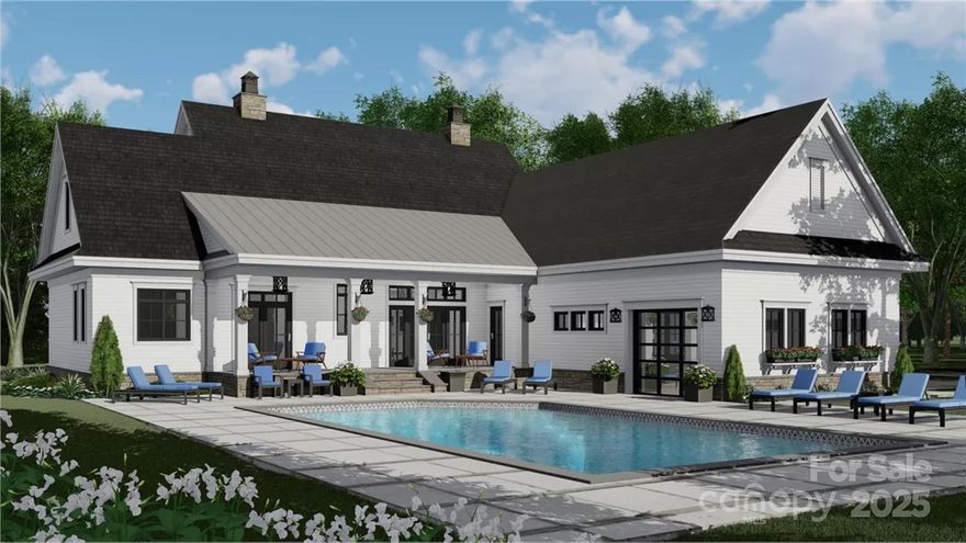 This beautifully designed farmhouse home plan has everything a growing family needs. The open-concept great room, dining room, and kitchen create a seamless flow, perfect for family gatherings and entertaining guests. The spacious kitchen offers plenty of cabinets for storage, an ample-sized island with an eating bar, and a large walk-in pantry. Sliding doors in the great room open up to a 10 x 33 rear porch, providing stunning outdoor living space with access to a small powder room. The gorgeous master suite and bath feature a luxurious garden tub, double vanity sinks, and a large walk-in closet. Thoughtful details like a mudroom off the garage make daily living easier, while the cozy computer room off the kitchen adds a functional and charming touch.
Upstairs, two additional bedrooms share a bath with double vanities, and two bonus space areas offer endless possibilities—whether as a high-tech home theater, private gym, office, or an in-law suite. Proposed Build !!!