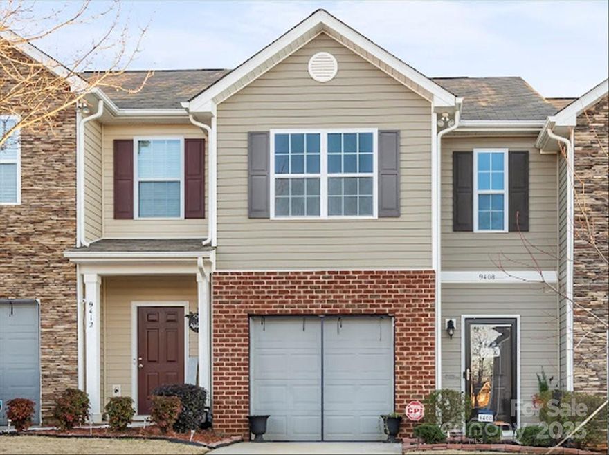 Back on the market at no fault to seller. This home qualifies for 100% FINANCING AVAILABLE! Welcome to this immaculate 3-bedroom, 2.5-bathroom two-story townhome! This well-kept home boasts an open-concept layout perfect for entertaining & relaxation, with stylish aesthetics throughout, including modern lighting, tasteful finishes and crown molding throughout main floor. The kitchen features stainless steel appliances & quartz counte4rtops. The upstairs offers spacious bedrooms with ample storage. The oversized primary bedroom with an en-suite bath, features dual vanity & large walk-in closet with built in cabinetry. Secondary bedrooms are great for family, guests or office space.  The home also has an air purification system on furnace to prevent moisture & provide clean air throughout home. Step outside to enjoy your private area in this low-maintenance community with low HOA dues. All within close proximity to dining, shopping, I-485, I-85, UNC Charlotte and University City area.