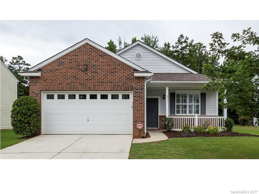 Must see ranch, one story living, open concept.  Beautiful front porch welcomes you to the large great room w/ fireplace.  Vaulted ceiling spans the great room into the formal dining room--very dramatic.  Spacious kitchen w/ huge walk in pantry.  New french doors overlook your private flat wooded backyard. Vaulted ceiling in the large master suite w/ walkin closet.  Separate garden tub & stand up shower w/ dual vanities.  Fresh paint, new carpet, newer roof (2015). Walk to shopping & restaurants