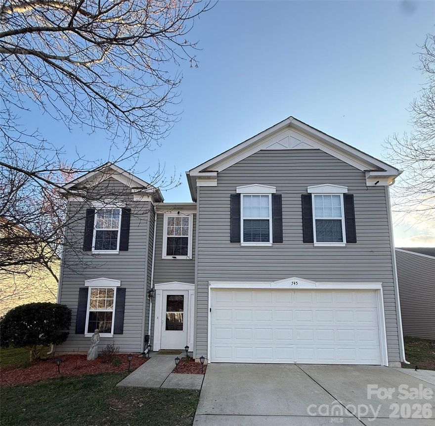 Tucked away in the Clover Meadows community, this spacious 2-story home offers over 2,300 square feet of comfortable living space in the highly sought-after award-winning Clover School District.

Just look at the pictures!  Isn't this home adorable?  Step inside to a warm and inviting main level featuring beautiful hardwood floors and an open, flowing layout that just gives you all the feels.   From the dining area that easily accommodates large gatherings which flows right into the sun drenched living room.

Ohhhhhh, the bright kitchen and breakfast breakfast nook are even better!  There you'll find granite countertops, stainless steel appliances, ample cabinetry, and bar seating — ideal for morning coffee, keeping the cook company or chatting it up with guests. There is even a butlers pantry that leads to the garage....again more storage!! 
Just off the kitchen, sliding doors lead to a private fenced backyard with patio, offering a great outdoor space for grilling, entertaining, pets, or simply enjoying a quiet evening.

Upstairs, the home features an oversized laundry room, a separate flex space perfect for school or a home office and two generously sized bedrooms, including a third large primary suite with ensuite bath featuring both a sunken tub and separate shower.  The pictures do not do justice to the size of this retreat.

The community offers some great amenities as well!  Including a community park, walking trails, and even a dog park... and there is even more to come! 

What are you waiting for?  Make you appointment today and come on home!