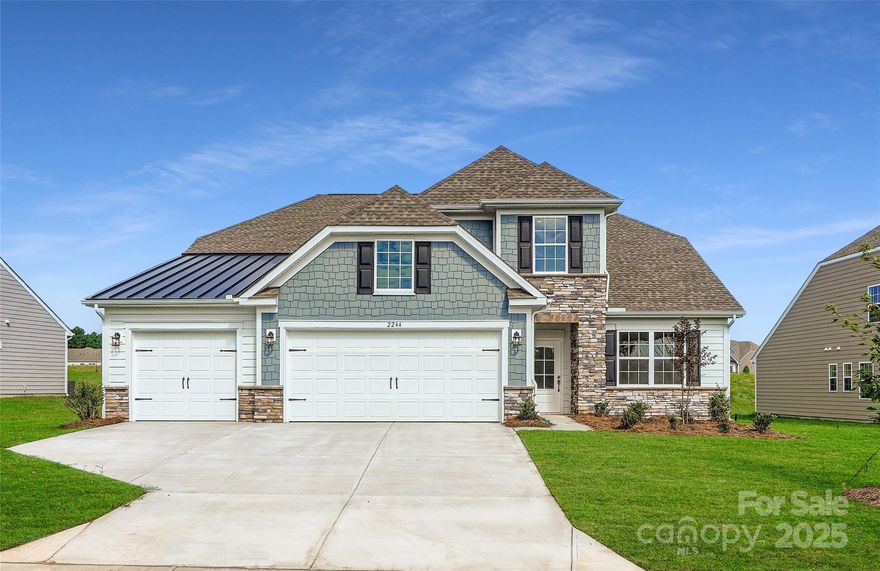 This new single-story Harper floorplan combines elegance and comfort. An open-plan layout connects the modern kitchen, dining room and spacious family room, which features a door providing direct access to the covered patio. A formal living room off the foyer is ideal for hosting guests. The sprawling owner’s suite with a private bathroom and a secondary bedroom are situated on opposite sides of the home for enhanced privacy. A desirable three-car garage provides ample storage space. Plus, our signature Everything's Included program means you will get a gourmet kitchen with double ovens and cooktop, quartz or granite kitchen countertops, subway tile backsplash, ceramic tile, luxury vinyl plank flooring throughout the home, and a gas fireplace (per plan). Roselyn is a master-planned community offering exclusive ranch homes designed for active adults!