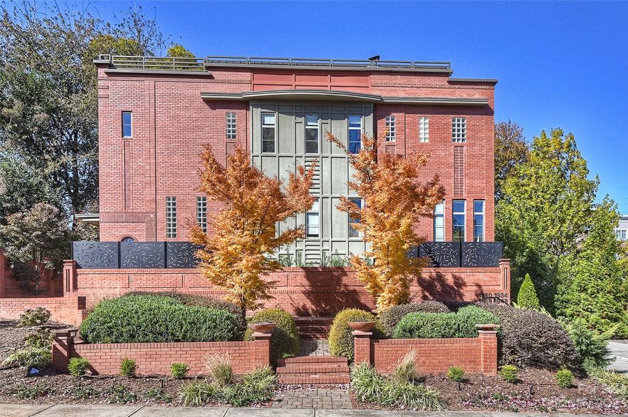 Located in historic Dilworth and less than a block from East Blvd, 1930 is walkable to shops, restaurants, banks, grocery stores and more. Close to Latta and Freedom Park with easy access to the Greenway and Light Rail. Having a modern flair unique to CLT, this home offers 3 separate outdoor areas and your own front yard for gardening. This all brick and hardboard siding 4 bedroom, 2,800+ sq ft home has an open design drenched with natural sunlight. White oak hardwoods throughout, 10 ft ceilings and kitchen designed for entertaining friends and family. 19 ft barrel vaulted ceiling in the master is highlighted by a loft area leading to the 400 sf rooftop terrace. With a 2 car garage, private courtyard and NO HOA dues…there is nothing else like this home in CLT. Whether an intimate family breakfast on deck, evening wine on the rooftop or friends or a dinner in the private front courtyard you will enjoy the space of a single family with the convenience of a TH in the HEART of Dilworth!!