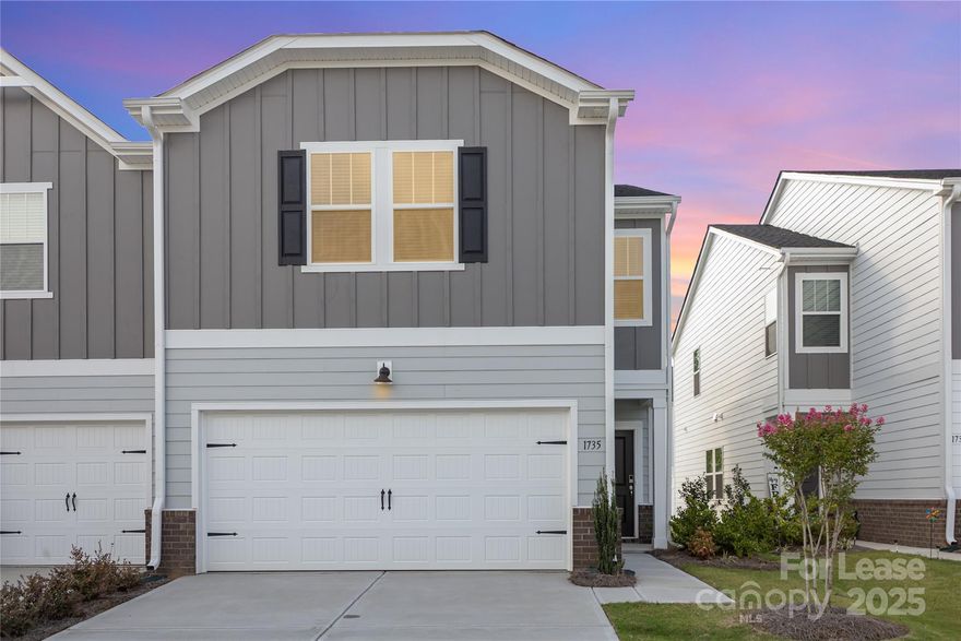 Brand-new 2 story end-unit townhome in Braemar Village, 1,834 sq. ft., built 2025, available now! Features 3 bedrooms, 2.5 baths, front porch, backyard patio, and 2-car garage. 

Main level includes open-concept great room, modern kitchen with dining/breakfast area, pantry, and half bath. Upstairs: primary suite with walk-in closet & en-suite, 2 bedrooms, full bath, loft, and laundry. Kitchen offers white cabinetry, granite, stainless appliances, backsplash, and walk-in pantry. 

Located in Union County with quick access to US-74 & Hwy 200, minutes from Monroe’s shopping, dining, and hospital. Lawn care & HOA included. Fridge, washer, dryer provided. Tenant pays water, internet, trash, electricity. Max 2 pets ($25/month each). All tenants 18+ must complete credit/background checks, show proof of funds, and pay a non-refundable application fee. 1-year lease minimum. No subleasing. Security deposit = 1 month’s rent with credit >650; up to 2 months if 600–650.