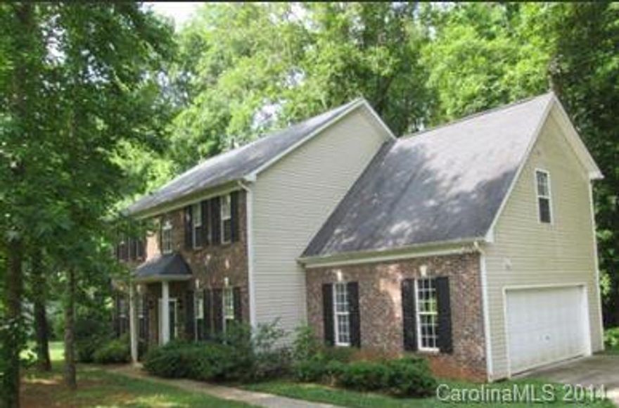 Fantastic 2 story home w/ 2 car garage, porch & patio, located at Dogwood Ridge subdivision on the outskirts of prestigious East Charlotte with easy access to I-485. On the Main rooms flow from one to another through the charming archways, large modern kitchen w/ plenty of cabinetry, formal dining & spacious living room w/ fireplace. Upstairs larger master suite w/ vaulted ceiling & garden tub plus 3 other good size bedrooms. Mature tall tree surround the house w/ natural shade.