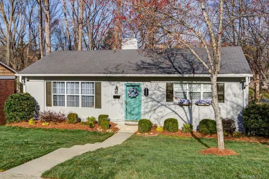 Beautiful updated home and Move In Ready! Updated lighting, plumbing, newer HVAC, bathrooms, kitchen, hardwoods just refinished, lots of natural light, 2 fireplaces, 5 brnr gas range, finished basement-perfect Airbnb setup/guest suite, very private fenced yard with huge deck overlooking creek plus a walk-out basement patio & swinging chair & storage room. Very short distance to all Montford has to offer plus Harris Teeter, Portofino's accessible from rear neighborhood! Plans for Greenway access!