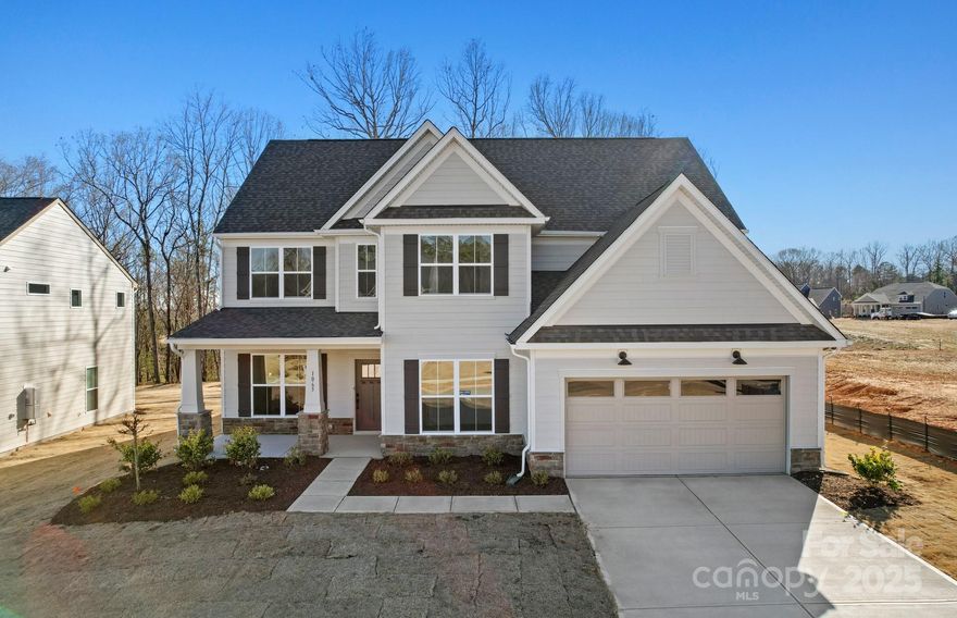 Vanderbilt Floor Plan ready NOW! Located in Kinsdale Community in Indian Land!  List Price includes any current sales incentives as shown on our website, call for details.  Our breathtaking Vanderbilt Floor Plan offers beautifully curated selections and incredible structural features such as an inviting rear Sunroom, Primary Suite w/spa like Bath w/ rainfall shower and freestanding tub, Laundry on the Main & planning room great for working from home. This open floor plan will not disappoint with the spacious Gathering Room w/ fireplace & Gourmet Kitchen.  Upstairs features a Game Room/Loft, 3 additional bedrooms, a Full Bath with walk-in shower and an additional Jack and Jill Bathroom.  All upgrades and options have been selected.  Visit us at our sales center, in the community, to learn more about this and other incredible homes in tranquil Kinsdale. HOA fees include High-Speed Internet/Cable and private trash collection. Photos are of this home.