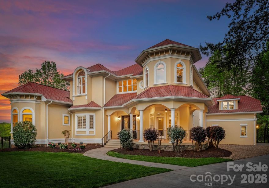 Welcome to 149 Vista Bluff Lane on the Brawley Peninsula in Mooresville, an exceptional European inspired residence offering over 4,100 square feet of refined living space, thoughtfully designed for both comfort and style. This 4 bedroom, 3.5 bath home is ideally situated on a private 0.76 acre cul de sac lot, where tranquil wooded and pasture views create a true sense of escape. Outdoors, your personal retreat awaits. A custom designed pool and covered terrace set the stage for effortless, year round entertaining or quiet relaxation in a serene setting. Upon entering, the home features an open floor plan with a private main level primary suite and main level office. As you walk through the home you'll also be wow'ed by the formal dining room, kitchen and open floor plan living room. Walking up the grand staircase, there are 3 bedrooms and 2 full bathrooms. Just off the living room you'll enjoy a separate staircase to the large bonus room perfect for a gym, play room or media room. Perfectly positioned on the Brawley Peninsula, with convenient access to nearby marinas and no HOA restrictions, this property delivers a rare opportunity to embrace the ease of lake living.