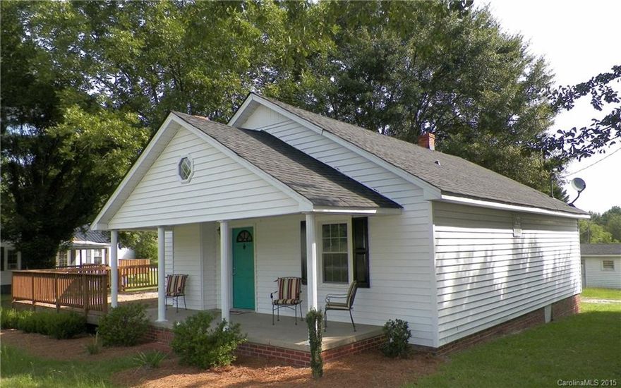 Don't miss this adorable, bungalow style house located on a corner lot, within walking distance to downtown Pageland amenities.  There is no wasted space in this 2 bedroom, 1 bath, that features modern kitchen with granite counter tops, freshly painted walls and attractive updated bathroom.  The living room leads to a huge side deck that is great for entertaining and attractive front covered porch.  Add the detached storage and established shade trees and this one is move in ready!