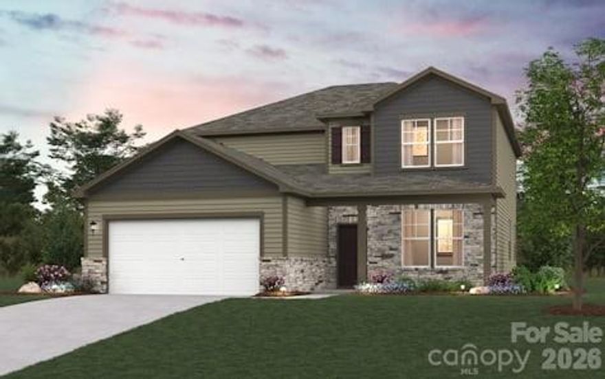 Step into the charming Rainier plan at Cannon Manor! At the heart of this home, you’ll find a welcoming open layout, featuring a great room, a dining area, and a kitchen with a center island and a walk-in pantry. Upstairs, there’s a loft waiting to be transformed, along with two secondary bedrooms—one with a walk-in closet. The primary suite is also on this level, showcasing a large walk-in closet and a private bath. The Rainier also includes an additional bedroom and full bathroom in lieu of the study and powder room. Boasting modern style and versatile design, this plan is a must-see!