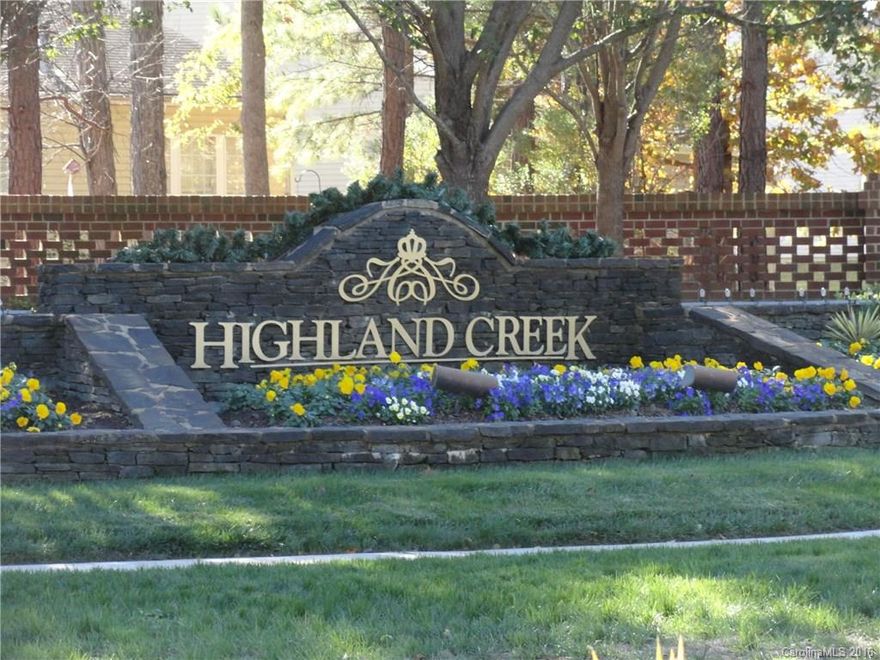 This beautiful home that's located in the heart of Highland Creek is being offered at a fantastic price!  Level front yard and back yard.  Deck off of family room.  Freshly painted, new carpet, new granite, ss appliances, in excellent condition.  2 story foyer and family room.  Bay windows on 1st and 2nd levels.  Refrigerator and washer and dryer will remain.