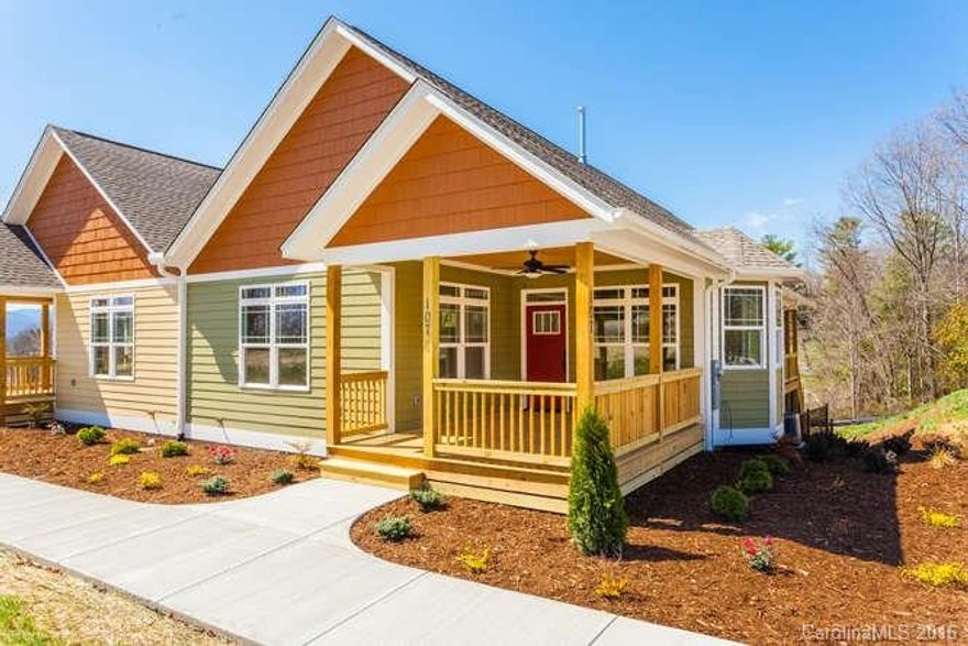 Construction just completed on 2 units in this established neighborhood with HOA taking care of maintenance and upkeep. Convenient to West Asheville. 2 covered porches, H/W floors, granite counter in kitchen, natural gas, tankless hot water heater and community garden. This unit will have parking on the main level and also on the basement level. Portion of db/pg. New survey to be provided adding this building to the master plat. Agent is an owner.