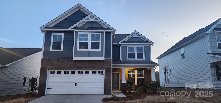 Brand new community in the up and coming area of York, SC. McFarland Estates offers beautifully designed floor plans that includes Hardie® Color Plus siding with designer accents and extensive brick or stone front elevations. This unique community is nestled in a serene location that is conveniently located to shopping and dining. The Liberty home offers a kitchen with an eat in island and a cozy breakfast nook that is open to the family room making it perfect for entertaining. Your guest will be stunned with the professionally designed kitchen. Primary bedroom with en-suite, 3 secondary bedrooms, secondary full bath with double sink vanity, laundry room and a flex space finish out the 2nd floor of this stunning home.