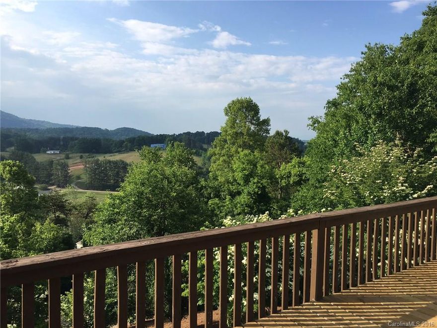 Breathtaking Views from this lovely A-Frame home on 1.8 beautiful acres with charming separate Guest House.  Kick back and enjoy relaxed country living in this home created for enjoying life.  Large open living, dining and kitchen areas open to a large deck with sweeping views of the surrounding mountains and rolling countryside pastures.  Infinite thoughtful details - garages for 4 cars w/workshop and an income producing guest house. A place created for living a great life, just 20 mins to AVL!