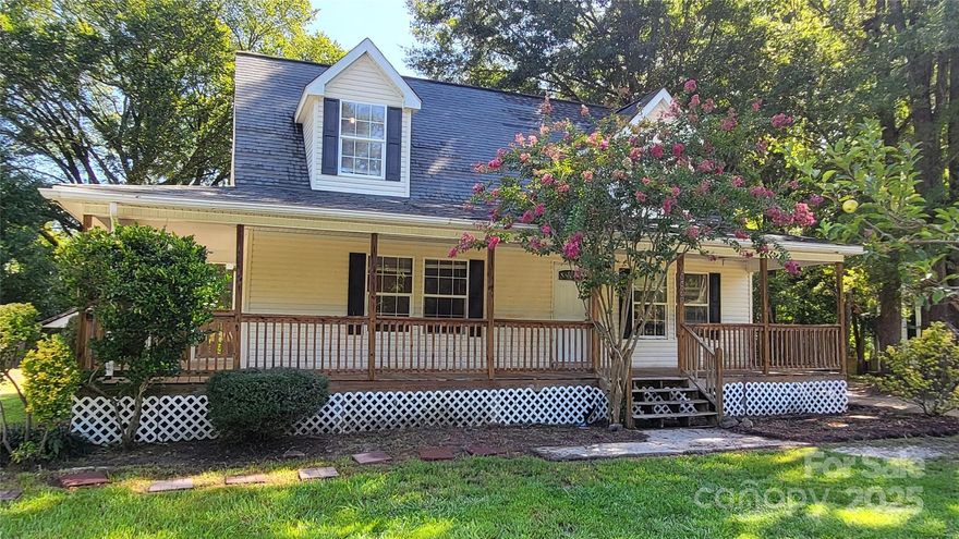 Cape Cod style home on almost a full acre lot with over 400 sq ft of covered porch. The home features two bedrooms and two bathrooms downstairs and an additional bedroom and bathroom upstairs. The house needs work and an HVAC system and is priced accordingly. Property is being sold AS IS, WHERE IS condition.
