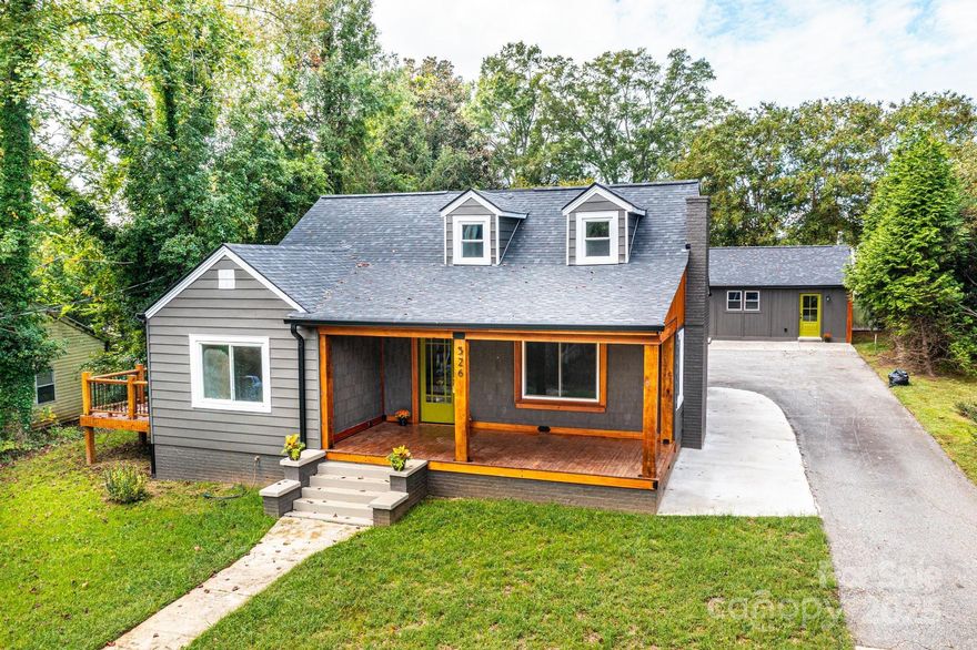 2 BEDROOM GUEST HOME!  This beautifully updated and remodeled Craftsman-style home blends timeless character with modern upgrades. A brand-new front porch welcomes you with recessed lighting in a wood ceiling, setting the tone for the craftsmanship found throughout. Inside, refinished hardwood floors lead you through spacious living and dining rooms anchored by a stately fireplace, with a new private deck just off the dining area—perfect for entertaining. The kitchen is a showstopper, featuring custom granite and butcher block countertops, a preserved original built-in hutch, and new stainless steel appliances, including a refrigerator. Reclaimed wood ceilings and an antique front door add warmth and historic charm.
The main level includes a primary bedroom, a full bath, and a convenient laundry area. A walk-in storage room off the mudroom, accessed via a custom sliding door, provides flexible space for coats or pantry items. Upstairs, you'll find two generously sized bedrooms and a second full bath, all connected by an elegantly curved hardwood staircase. Major system updates include a new heat pump (2025), updated electrical, plumbing, and countless thoughtful details that make this home truly move-in ready.  



Adding even more value and versatility, the property includes a completely rebuilt 2-bedroom guest house, perfect for extended family, rental income, or private workspace. This second living quarters was remodeled from the ground up and features a custom kitchen with hand-sanded, stained butcher block countertops, a cozy living area with a reclaimed wood fireplace mantel, and a full bath. A dedicated laundry room and walk-in closet add convenience, and personal design touches are evident throughout this charming space.
This property offers the perfect balance of historic charm, modern comfort, and multi-functional living—all on one beautifully upgraded lot.