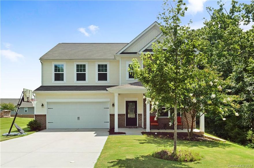 TURN KEY READY!  This five bedroom home features a private office with French doors, a huge kitchen with SS appliances and a bedroom and full bath down stairs, perfect as a mother-in-law suite.  All bathrooms feature tile flooring and dual sinks. The back patio receives evening shade, perfect on hot summer evenings and it is equipped with a built in outdoor grill and fire pit. If your seeking privacy, this home has it.  Woods shelter the home on one side, as you will never have neighbors there.