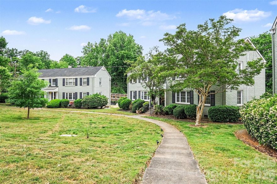 Location, Location, Location! Location truly sets this one apart! Fully renovated condo in the desirable Selwyn Village/Myers Park area that offers unbeatable access to Uptown, Southpark, and some of Charlottes best dining, shopping and healthcare.
 Enjoy true walkable living with the pubs and shops on Selwyn, don't miss a game in the Montford Bars. Truly everything at your fingertips in the Park Road Shopping Center-all walking distance! Selwyn Shops, Montford bars, and Park Road Shopping Center just minutes away—and best of all, direct access to the Little Sugar Creek Greenway right behind your unit!
This home has been thoughtfully renovated with a modern, open-concept layout. You won't find another renovation in the complex with this level of detail. A Chef’s Kitchen that features a large island with cabinets below for storage. quartz countertops, tile backsplash, gas range, and a window over the sink for beautiful natural light.
Gleaming hardwoods and elegant crown molding flow throughout the entire home . You will love the Modern Bath with  a Stunning oversized walk-in tile shower and a built-in bench and quartz-topped vanity. Neutral designer paint, stainless steel appliances, and a stackable washer/dryer included. This "turn-key" in this location won't last. Schedule your showing before it's gone!
