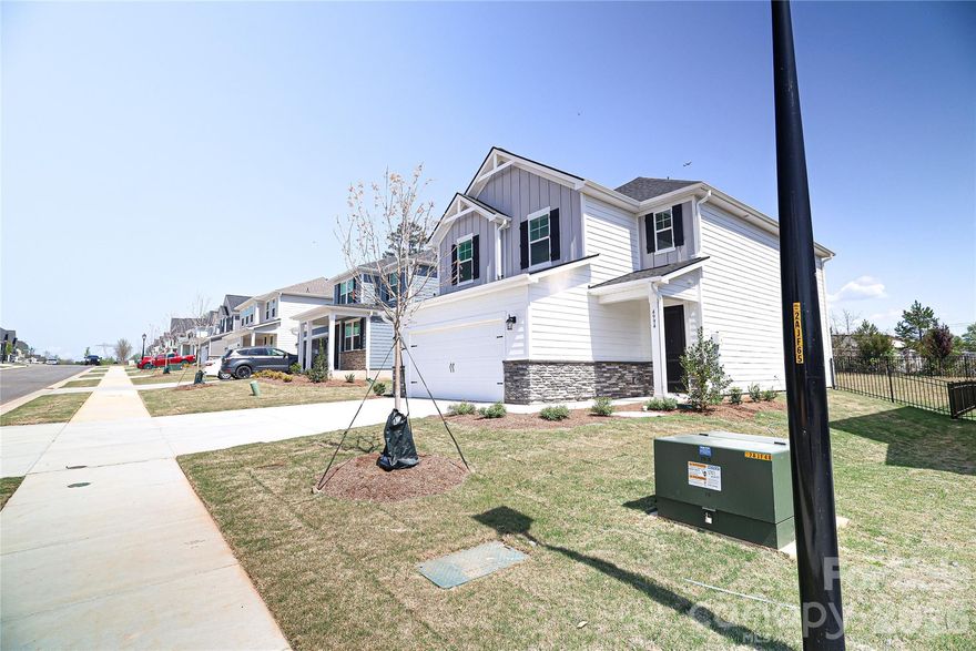 Beautifully finished new construction home in the Rivercross Community. The home features smooth 9' ceilings on the main level, upgraded interior doors, and durable LVP flooring installed throughout. The kitchen offers stainless steel appliances, quartz countertops, a large island, and crisp white cabinetry with modern hardware. The primary suite includes raised-height cabinetry, quartz counters, and dual undermount sinks. Secondary baths feature matching finishes and coordinated brushed-nickel fixtures for a cohesive look. Energy-efficient systems include a high-efficiency heat pump, programmable thermostats on each floor, enhanced insulation in walls and attic, LED lighting, and an electric water heater. Additional conveniences include an EV-ready outlet in the garage, cordless window blinds, and organized shelving in closets, pantry, and laundry. Exterior highlights include fiber-cement siding, architectural-style roofing, engineered structural systems, a concrete front porch and rear patio, and established sod for great curb appeal. A move-in-ready home with modern finishes, thoughtful upgrades, and quality construction throughout.The Rivercross Amenity Center features a Clubhouse, Fitness Center and Pool. The clubhouse serves as a gathering place for scheduled community events and programs. Stocked with new exercise equipment, the fitness center is perfect for residents who would like to stay in shape and live healthy. Lastly, the community pool is the perfect place to lounge, take a dip and stay cool during summer. Up To $20,000 in buyer incentive money! Must use builders preferred lender and closing attorney. Home must close in 30 days!