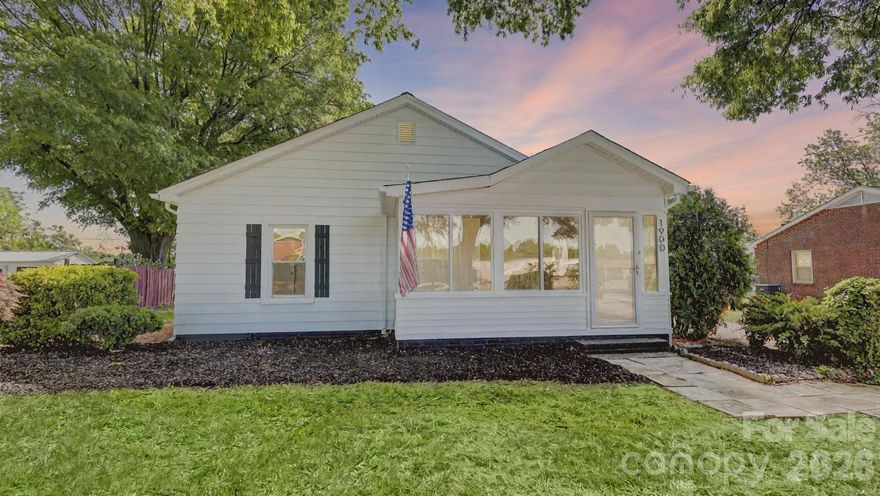 Charming, spacious, updated ranch home in great Kannapolis location. This two bedroom home is move in ready with recent updates & modern touches. Larger than your typical two bedroom home this property features a mudroom & dining area. A large kitchen with loads of custom close shaker cabinets, and a living room large enough to entertain. Two good size bedrooms, and a walk in shower. Relax on the enclosed front porch or oversized back deck. Plenty of covered parking, and a nice sized outbuilding for storage. This one is ready for you to call home!