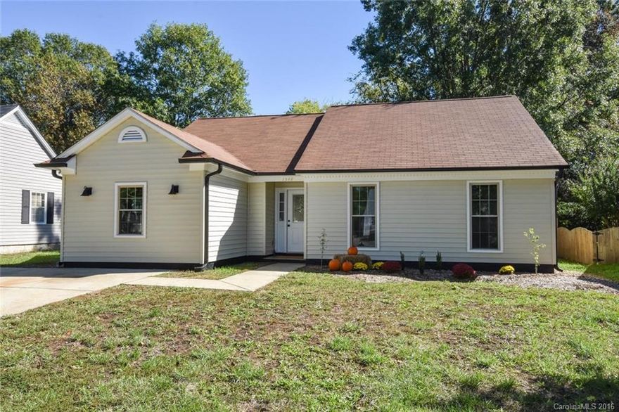 Beautiful 4 Bedroom home completely remodeled. Vaulted family room, granite kitchen counter tops, subway tile back splash. All new appliances in the kitchen including washer and dryer. Bamboo flooring, slate tile and new carpet. New AC unit, hot water heater, roof, windows, doors and siding. Private fenced back yard with a 12' x 20' storage building.