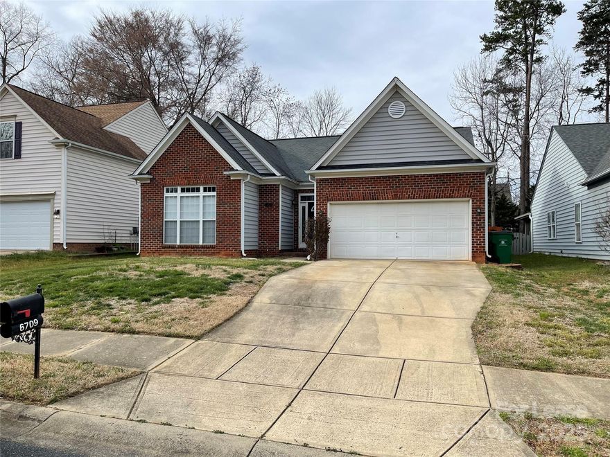 A beautiful single family ranch home that is 3 Bed 2 Bath and is well maintained in a well desired neighborhood. This home has brand new flooring and freshly painted. The backyard is fenced in. House is centrally located with easy access to uptown Charlotte, or University area. House has a well layout open floor plan with front foyer, great room and kitchen with stain steel appliances and granite counter tops. Tenant is required to go through background check. Please send email address and complete name of all tenants that are 18 or more years old. Income requirement 3X the rent.