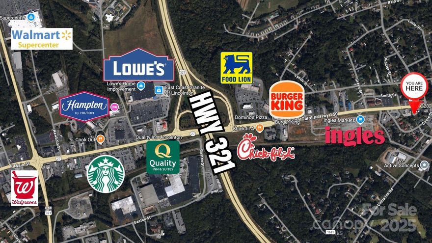 Property for sale or ground lease.
Opportunity to own a property on one of the busiest streets in growing Lincoln County. With an annual average daily traffic count of 28,000 cars there is tons of exposure. This property would be ideal for a developer to build a retail store with a small footprint that could fit on .38 acres. Approximately half a mile to Hwy 321. Property is close to grocery stores, numerous banks, fast-food and other popular retailers.