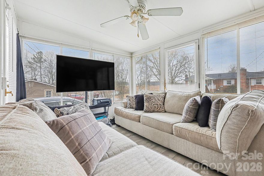 Welcome to wonderful, cozy, comfortable living just minutes from downtown Marshville. This home is located just minutes from the 74 Bypass that can get you to Charlotte City limits, Wingate, and Monroe within a respectable time. This all brick ranch home sits in a quiet non HOA cul-de-sac. The property features a low maintenance yard, a carport, a storage shed, great curb appeal, and a cozy front porch. The home was remodeled in 2023 and features an open floor plan neutral paint, LVP flooring, an eat in kitchen peninsula with granite countertops, a pantry, hall laundry, two spacious bedrooms, one bath, and a three season room.