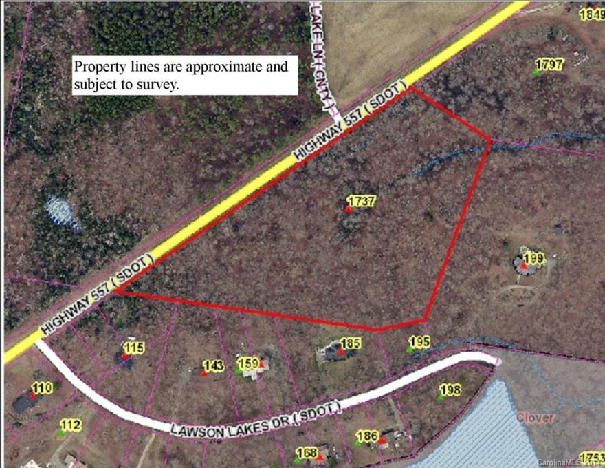 Beautiful tract of land that is covered in nice hardwoods.  Property is in a great location that is convenient to Clover, Lake Wylie and Charlotte.  There are several nice build sites on the property that would create a very private and country setting.  Property has a nice gentle rolling topography with a nice large ridge in the back.  Property is within minutes of schools and also in the Clover School District.