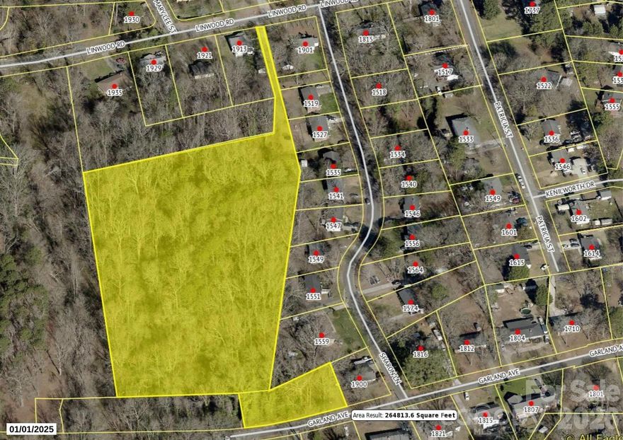 Rare opportunity in the heart of Gastonia!
These two parcels combine for a total of 6 acres and are directly adjacent to All American Park.
Road frontage is located on parcel PID #113560 (1908 Garland Ave), while the majority of the acreage sits on parcel PID #113615 (1909 Linwood Rd).