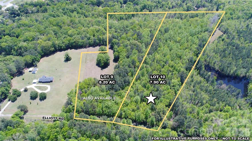 LOT 10 -- What a beautiful property, great location and rare opportunity!  7.90 acre wooded residential tract located close to everything while also being private, secluded and natural.  Connected to SC 9 (Lancaster Hwy) and less than 1.5 miles from I-77 Exit 65 or I-77 Exit 62, Elliott Road is a unique no-outlet road hidden in the much-desired location of Richburg, SC.  Buy it, hold it or build your homestead.  

ALSO AVAILABLE:  LOT 9 (8.20 acres) listed separately via LOR.