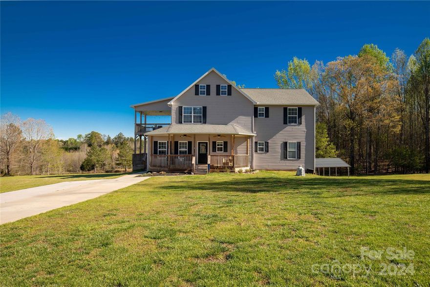 Discover the epitome of tranquility in this charming two-story home nestled on 2.81 acres of picturesque land. With a partially finished basement, this residence boasts three bedrooms, two and a half baths, bonus room, office/craft room.  Including a luxurious primary suite conveniently situated on the main level. Take delight in the serene ambiance as you gaze upon the tranquil pond from not one, but two covered decks. Warm and inviting, this home beckons you to embrace a lifestyle of comfort and relaxation. Welcome to your own slice of paradise.