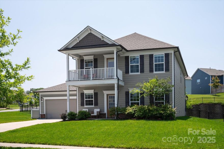 Discover this charming corner-lot gem with a coveted second-level veranda—welcoming you home from the moment you step inside. This highly desirable floor plan offers a main-level guest suite, dedicated office, open-concept living, and a generous backyard with a delightful patio. The gourmet kitchen shines with a ceramic farmhouse sink, oversized island, walk-in pantry, breakfast nook, and sun-drenched screened lanai—perfect for effortless entertaining and everyday living. Upstairs you'll find a spacious loft, laundry, a serene owner’s retreat, two additional bedrooms, and two full baths. Neutral finishes throughout make this home truly move-in ready. Enjoy the vibrant lifestyle of McCullough, offering best-in-class amenities: two resort-style pools, greenway-connected trails, dog parks, pickleball, playgrounds, and more!