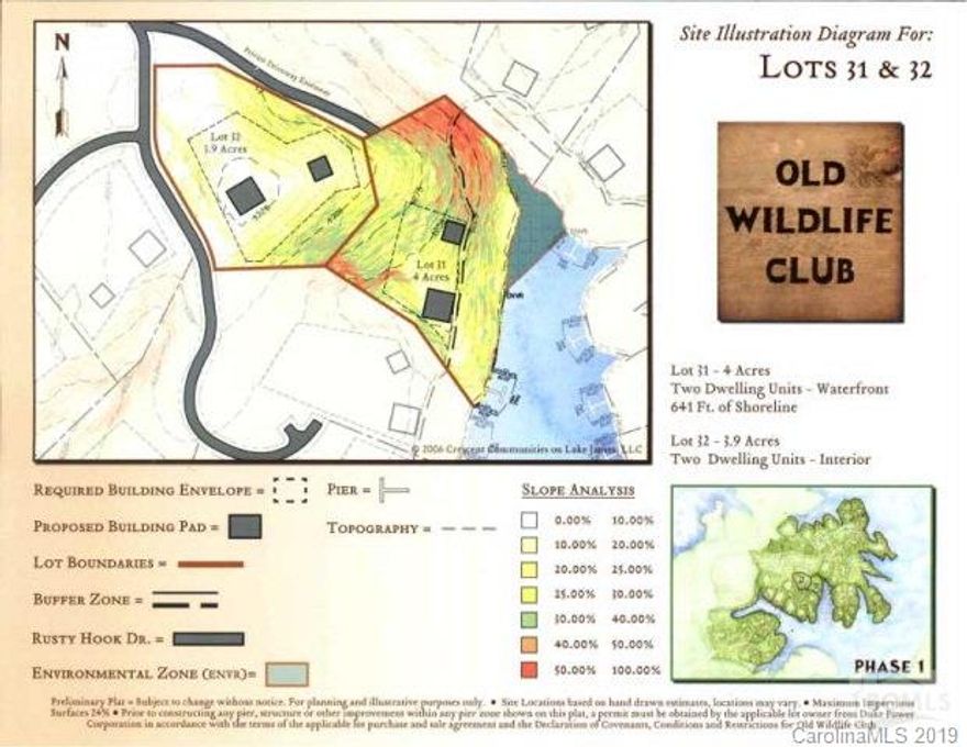Incredibly flat lot buildable lot in the Old Wildlife Club. This compound lot allows for multiple homes, and is already perc tested for a 4 bedroom house to get you started. This lot also has city water and offers complete privacy. A deeded boat slip, located between lots 2 and 3 also conveys with this lot along with automatic membership to Camp Lake James. Owners in Old Wildlife Club have access to all the hiking trails inside of the community as well as The Over The Mountain Victory Trail that runs through the 1780 community and connects with North Carolina's largest waterfront state park.