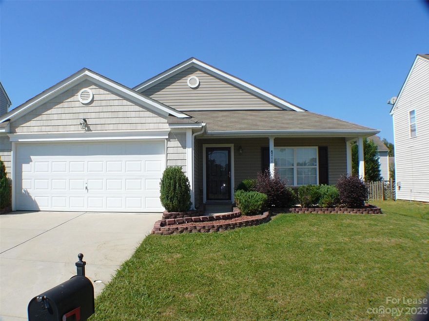 This beautiful Ranch home is move-in ready with an open floor plan. Upgraded lighting fixtures, newer carpet. The living room has a beautiful fireplace, but spacious enough for entertaining. This is in a great location near Northlake mall, and within minutes from I-485 and I-77. Great views of the park across the street. Washer, Dryer Included! No pets allowed. GOOD CREDIT REQUIRED.