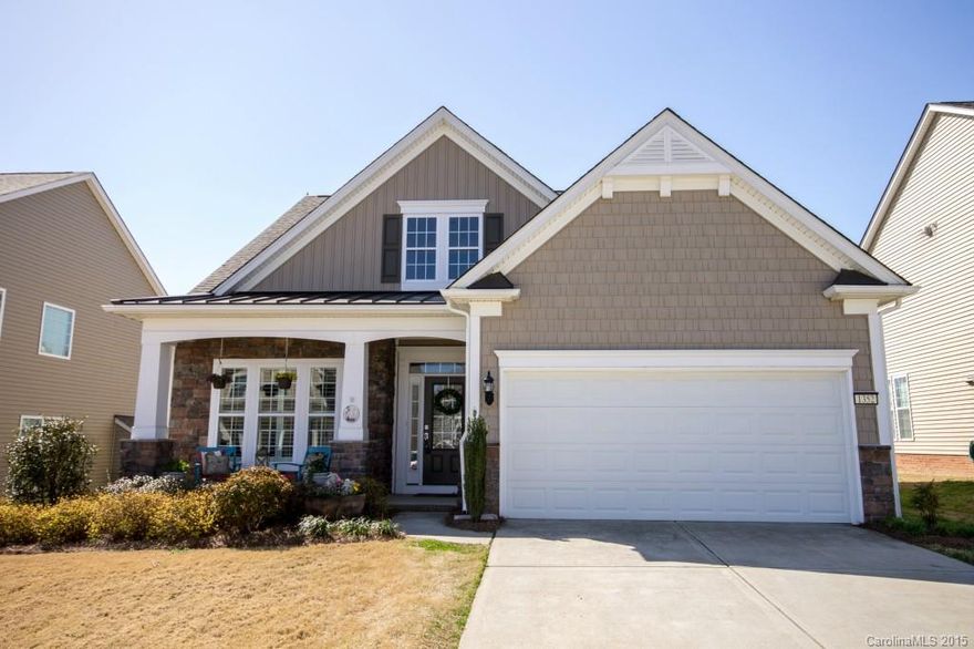 Impeccable 3bd/3bath home in the highly sought after community, The Villages at Skybrook North. Open kitchen with stainless steel appliances, gas stove, raised panel cabinets and ceramic tile backsplash that overlooks a two-story great room with gas fireplace. Master suite on main. Additional upgrades include hardwood floors throughout the first floor incl bedrooms, plantation shutters, a screened porch and oversized deck that overlooks a beautifully landscaped backyard. Fantastic schools!